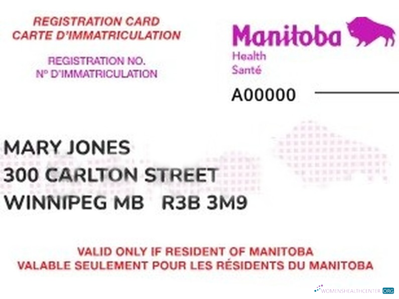 Download Manitoba health insurance card Photoshop template